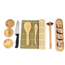 16 piezas de alta calidad mejor juego de fabricación de sushi de estera de rodillo de sushi de bambú